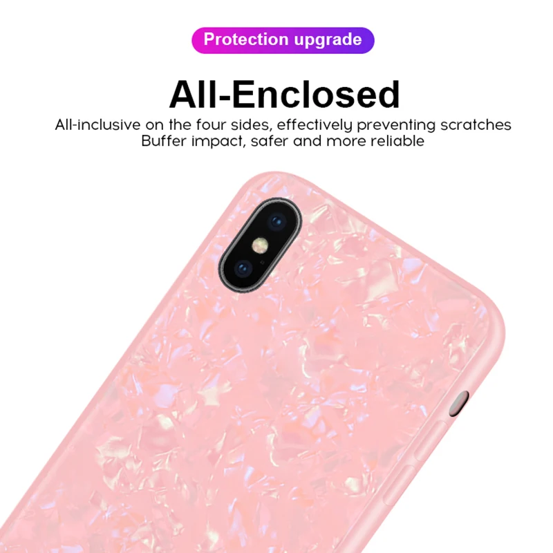 Чехол из закаленного стекла для iPhone 7 8 6 Plus X XS Max XR красивая жесткая задняя крышка