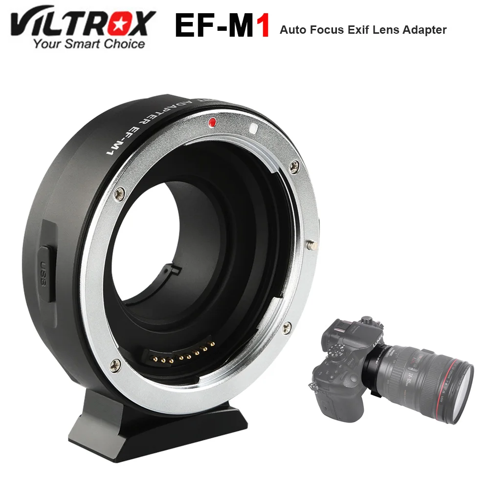Адаптер объектива Viltrox с кольцевым креплением и автофокусом для Canon EF/4/3 M4/3 Micro