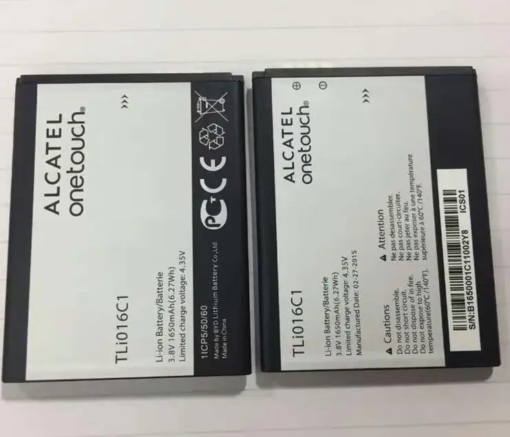 Для Alcatel One Touch 1600 мАч TLi016C1 батареи Перезаряжаемые литий-ионный встроенный