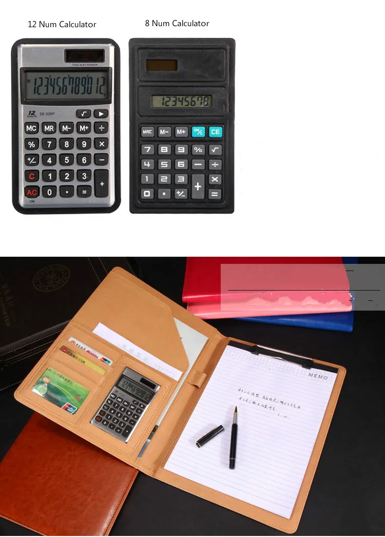 A4 Clipboard Padfolio многофункциональная наполнение продуктов папка для документов школьный органайзер для офисных принадлежностей PU Портфель HJW311