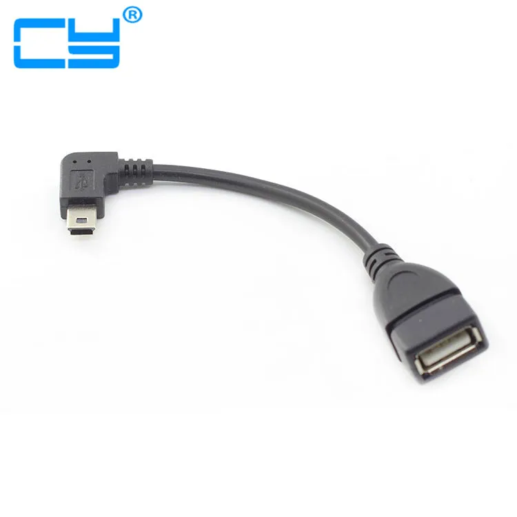 90 градусов правый Ангел мини USB B 5pin папа к USB2.0 A женский синхронизации данных