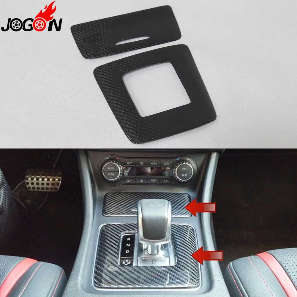 Выхлопной трубы из углеродного волокна для Benz A CLA GLA W176 C117 X156 A45 CLA45 GLA45 2013- пепельница для сигарет Шестерни панель переключателя передам накладка