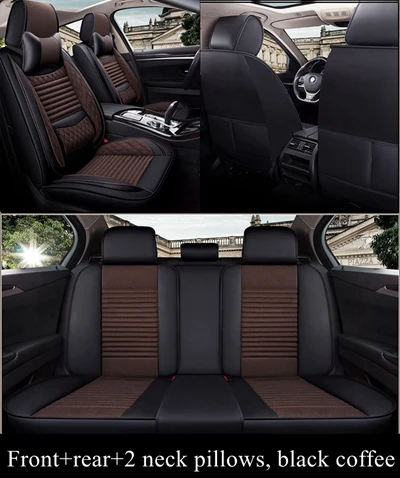 Black coffee Luxury Спереди и сзади полный комплект автомобиля сиденья для CITROEN DS4 DS5 DS6 Триумф C2 C3 C4 C5 C6 C4L Пикассо C4 aircross кактус C-CROSSER C-XR - Название цвета: Black coffee Luxury