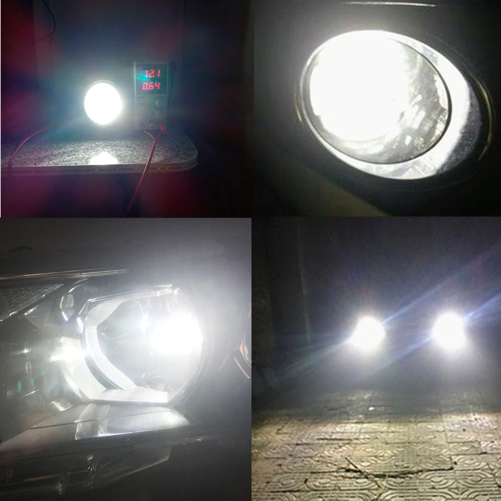CJXMX H1 H3 H4 H7 H8 H11 9005/HB3 9006/HB4 Автомобильная LED-лампа противотуманного света 3000K Золотисто-желтый 6000K Белый свет для автолампы 12V включено.