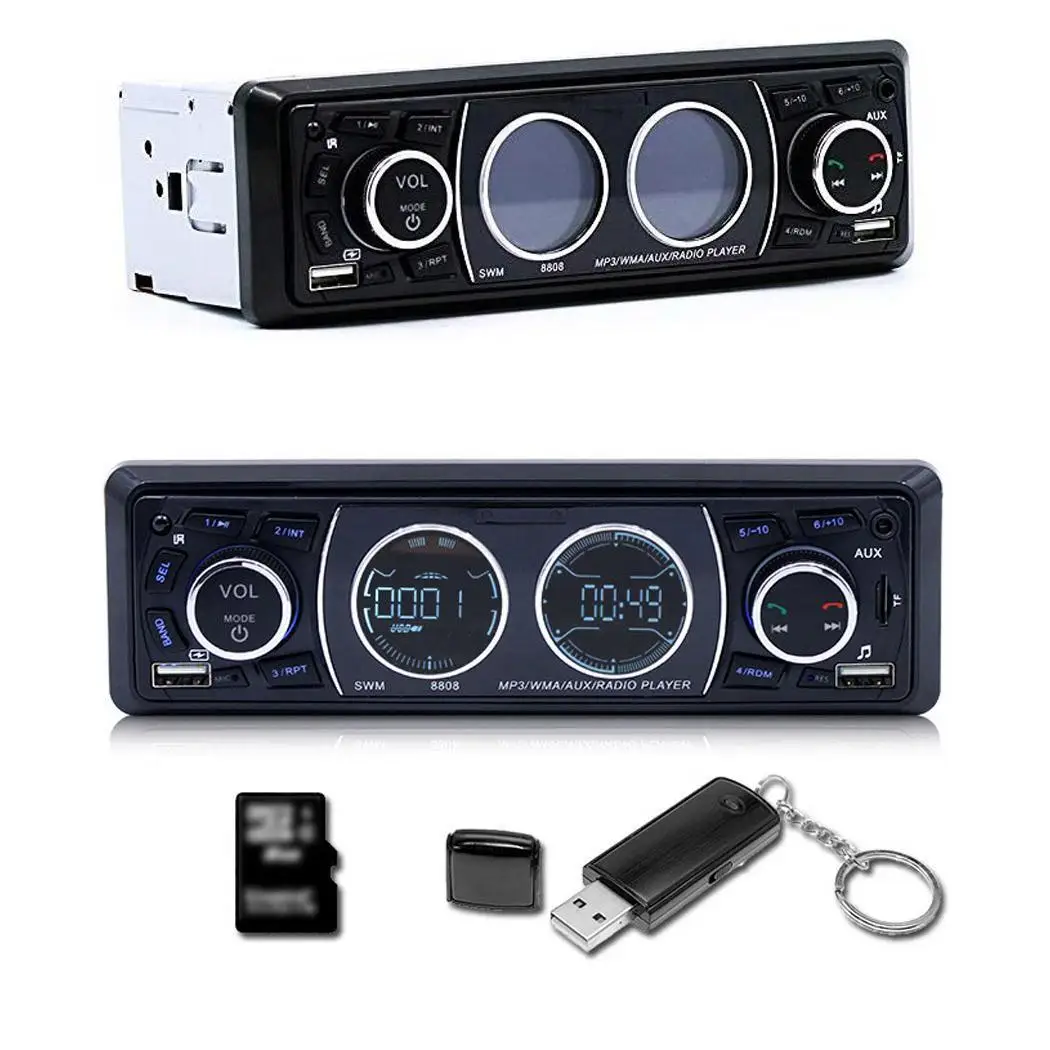1 Din Автомобильный MP3-плеер fm-радио Bluetooth громкой связи USB зарядное устройство TF AUX