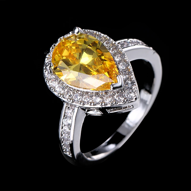 HIBRIDE, розовые стразы, с огранкой, для женщин, для невесты, обручальное кольцо с зубцами, для помолвки, подарки, anillos mujer, R-171