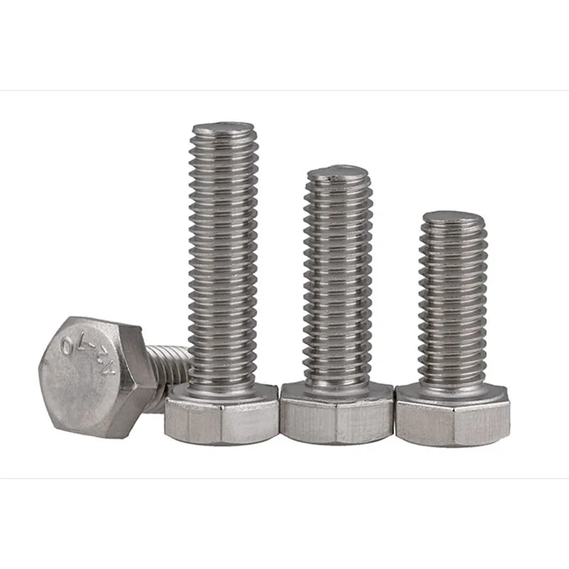 

M8 304 Stainless Steel Hex Screw Extended long Tooth Hex Screw / DIN933 Hex Bolt 20 Pcs