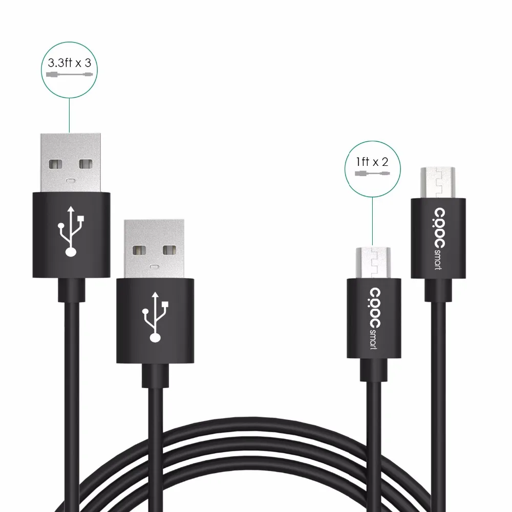CRDC [5 Pack] кабель Micro USB адаптер быстрой зарядки 5V2A зарядное устройство для передачи