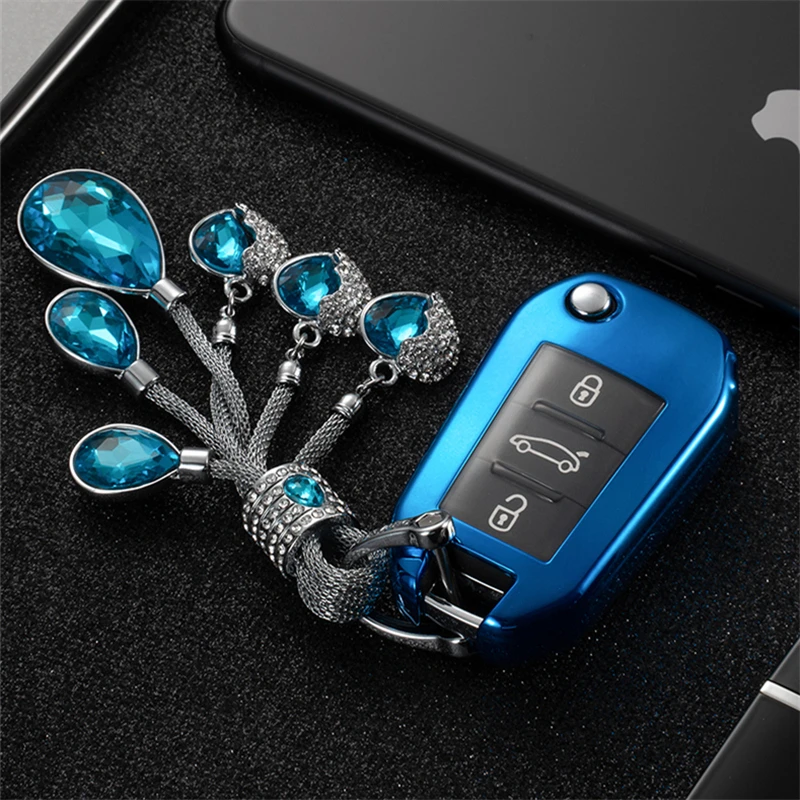 Мягкий TPU чехол для автомобиля чехол Обложка для Citroen C4L кактус C5 C3 C6 C8 Picasso Xsara для peugeot 3008 308 RCZ 508 3 кнопки брелок для ключей