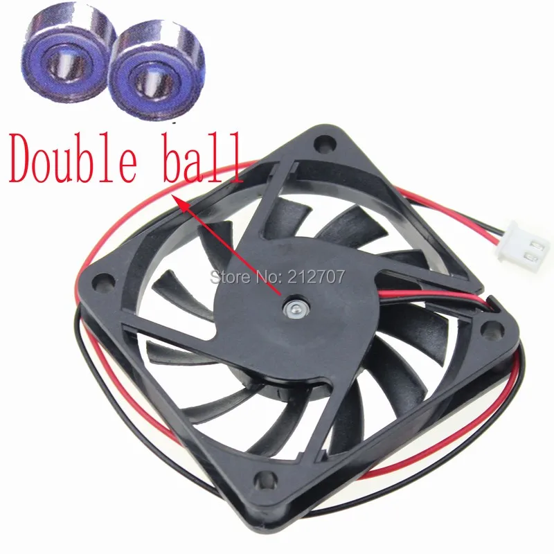 10 шт. Gdstime 60 мм 6 см 60x10 2Pin DC 12 В шарикоподшипник воздушный охлаждающий вентилятор