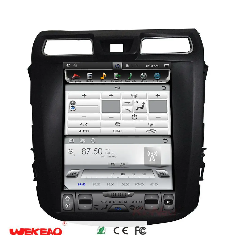 Wekeao 12 1 дюймов вертикальный экран gps навигации DVD плеер для Nissan Teana 2013 2016 WI FI android 6 0