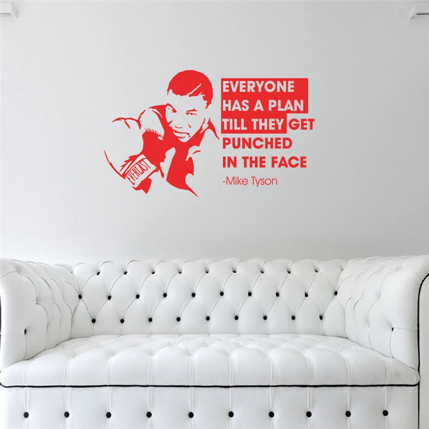 High quality tyson wall sticker boxing sport boy's room mural decal vinyl Home Decor Art Wall Sticker J354 | Дом и сад
