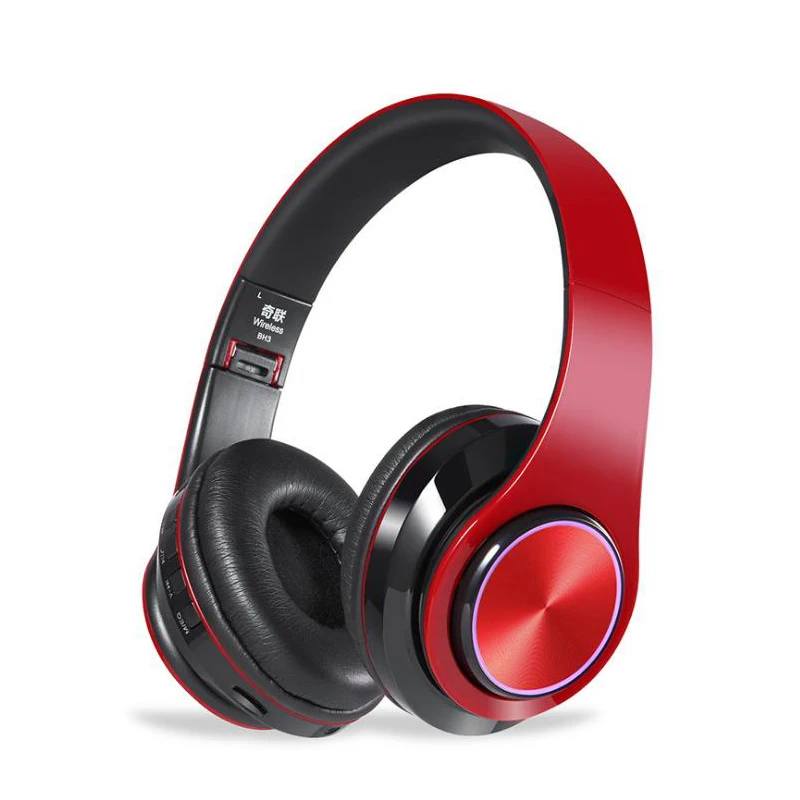 MN T3 гарнитура Bluetooth складная super bass handsfree Беспроводные наушники с gamer Led для