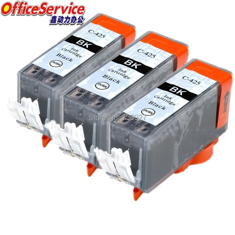 

3Black pgi425 PGI 425 pgi-425 Compatible ink Cartridge For Canon IP4840 IP4940 IX6540 MG5240 MG5340 MX894 MG6240 MG8140 MG8240