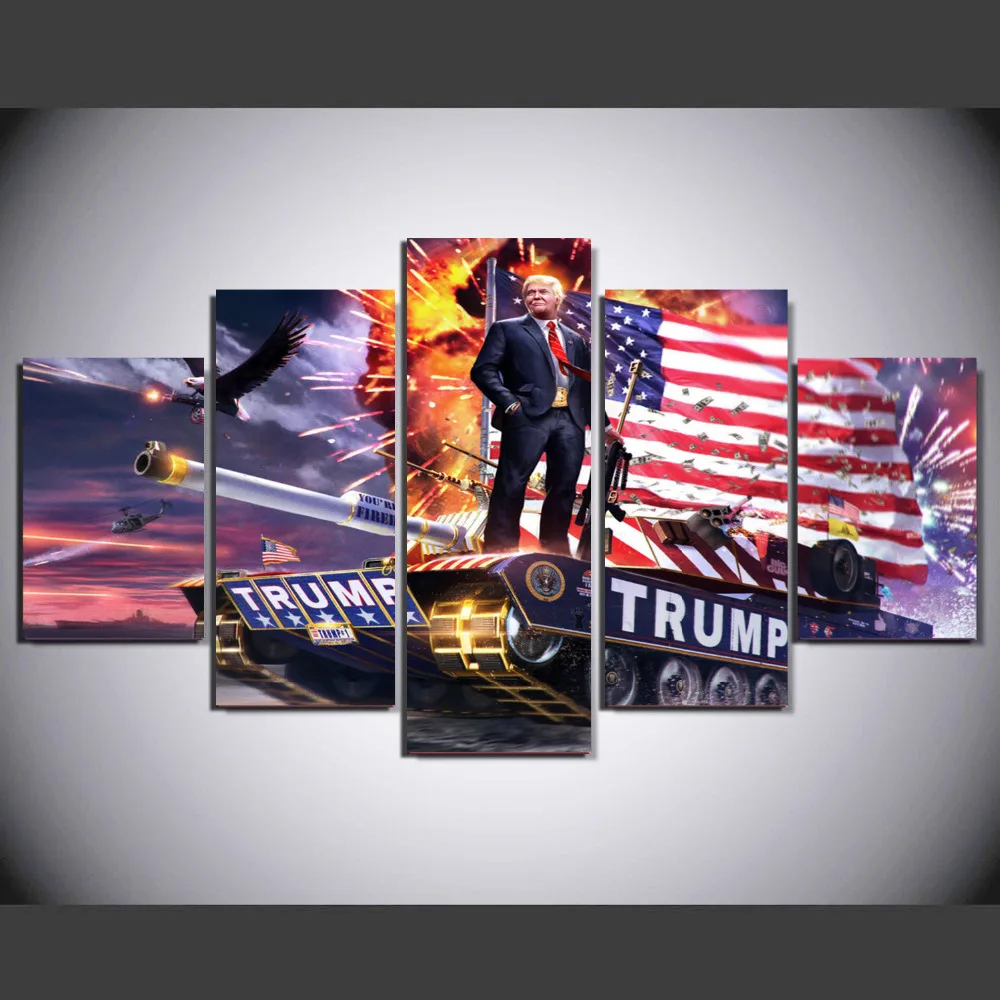 HD Печать картины Американский Дональд плакат с Трампом современные дома