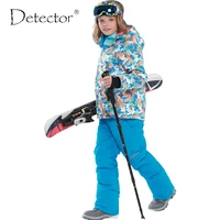 detector children winter clothing set windproof ski jacketspant kids winter snow sets boys outdoor warm suit boys ski sets