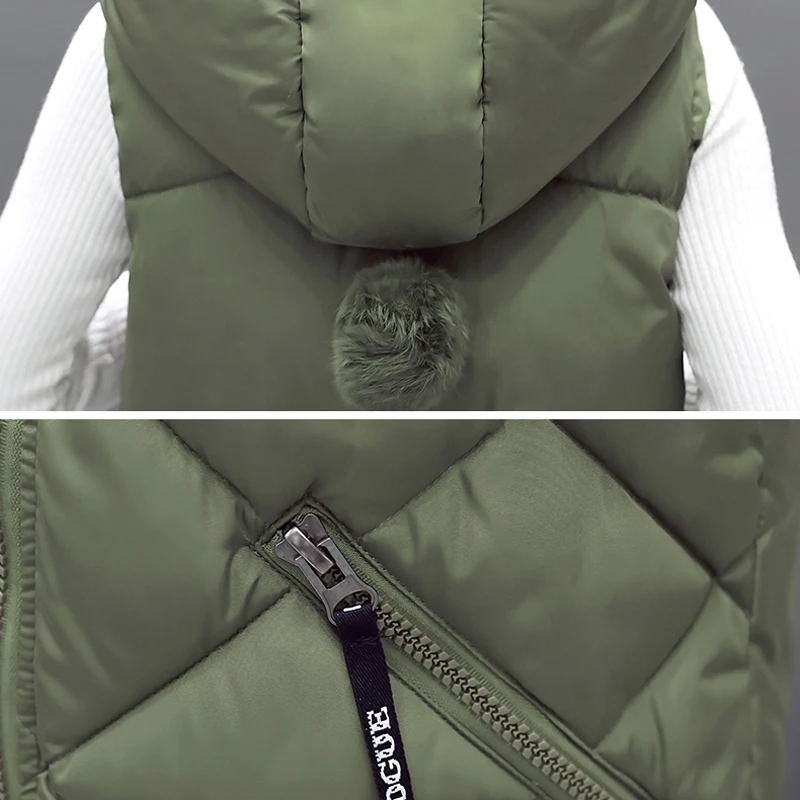 

2018 New Women Vest Long Sleeveless Coat Down Cotton Thick Warm Female Vest Jacket Autumn Winter Women Waistcoat ST032