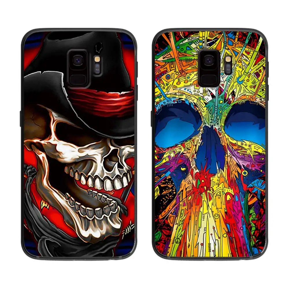 Мягкий чехол с изображением забавного скелета для Samsung Galaxy S6 S7 S8 S9 S10e Plus Note 8 9 |