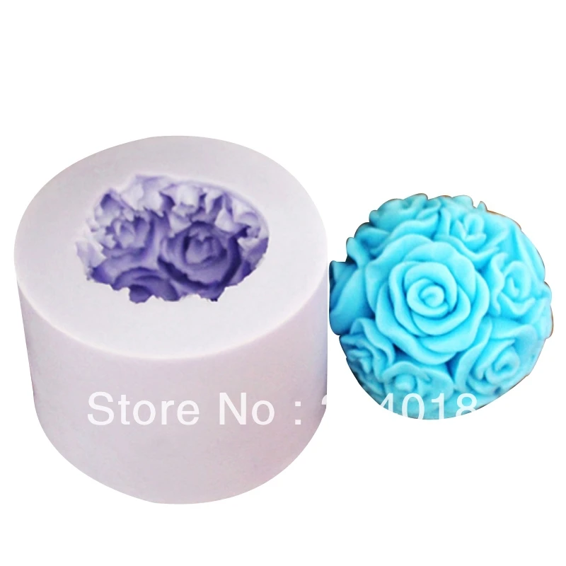 

3D форма для мыла, украшение торта, ручная работа, мыло, моделирующие формы, силиконовая свеча NO.:SO128, арома-каменные формы, роза, PRZY 001
