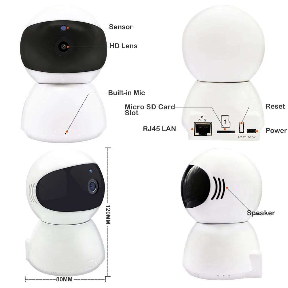 SUNCHAN HD 1080 P проектор для домашнего безопасности IP Камера двухстороннее аудио