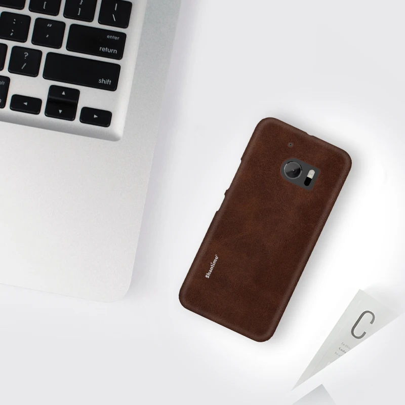 Brown Роскошный Винтажный чехол из искусственной кожи чехол для htc 10, чехол для телефона для htc One M10, чехол в деловом стиле - Цвет: Brown