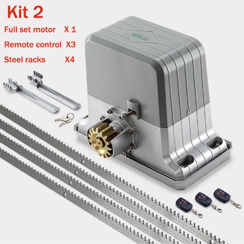 kit2 Превосходное использование Стальных стоек на молнии, передвижные ворота, открытые двери, автоматизация, прокатные раздвижные ворота, машина, морозостойкие с набором стеллажей - Цвет: kit2