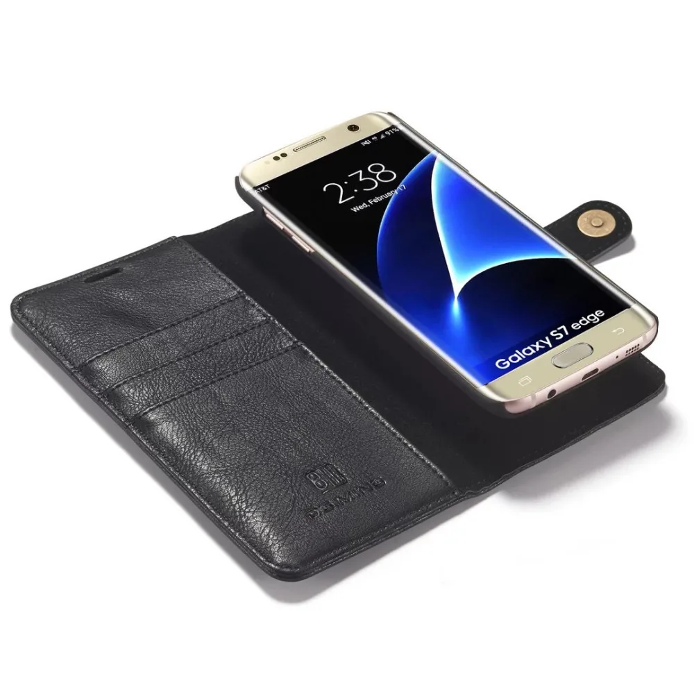 DG. MING 2 в 1 для Galaxy S7 Edge чехол Роскошный из искусственной кожи 3 слота карт G935