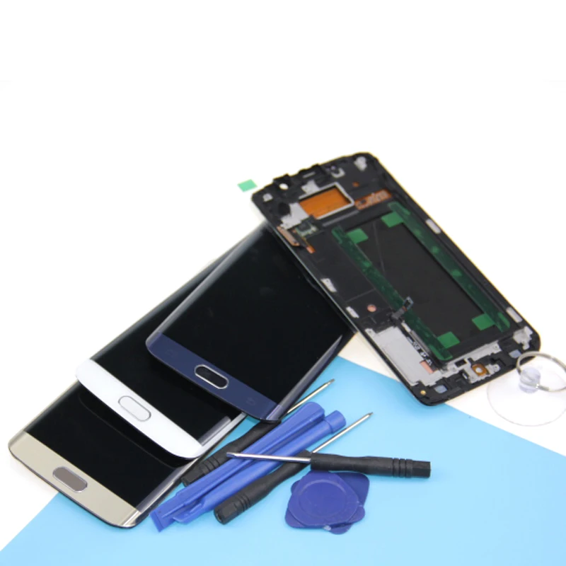 Super Amoled ЖК дисплей для Samsung Galaxy S6 Edge G925 G925F SM с Сенсорный экран планшета Ассамблеи