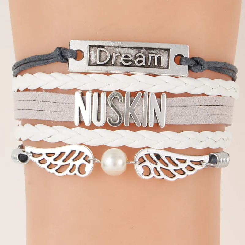 (10 шт./лот) Infinity Love NUSKIN Подвеска для браслета в форме сердца серый Withe Многослойные