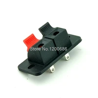 2 terminal spring clip wall plate for audio speaker wires