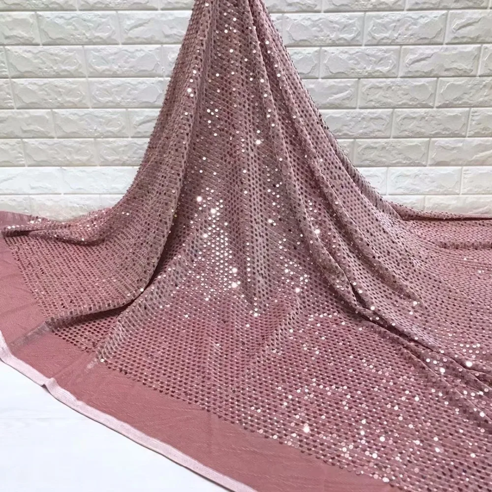 Красивая расшитая блестками кружевная ткань с бисером кружевной материал для