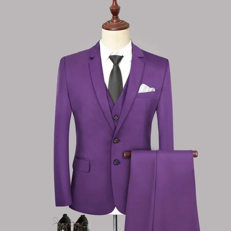 Мужской деловой костюм комплекты с брюками и жилетом + жилет штаны комплект из 3