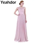 Кружевные Платья для подружек невесты, элегантное женское шифоновое платье, пышное платье для гостей свадебной вечеринки, официальное женское длинное платье, платье