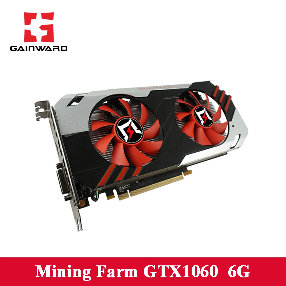 Gainward GTX1060 6 г Графика карты 8008 мГц 192bit 1518 6pin TDP 120 Вт HDMI + 3 * DP DVI GDDR5 видео для