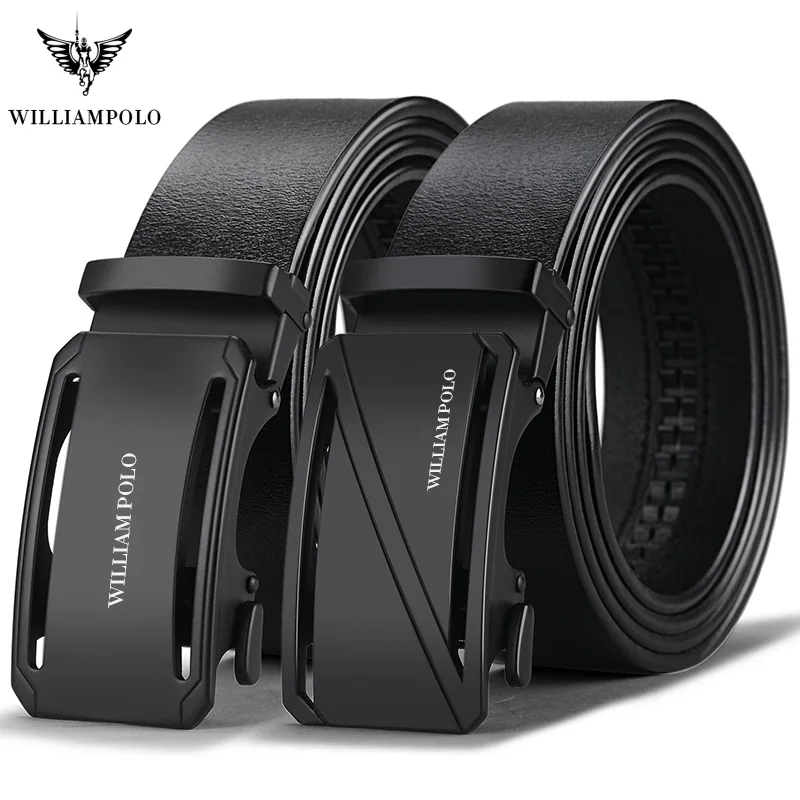 WLIIIAMPOLO leather belt men belt luxury brand luxe  designer belts mens high quality mens belts luxury hot Automatic Buckle new