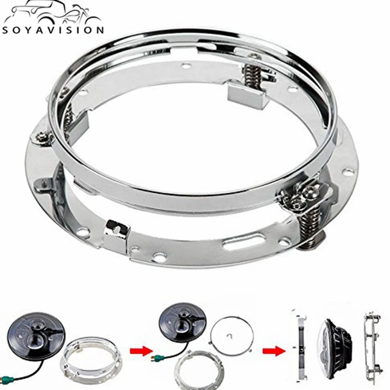 7 дюймовый круглый мотор светодиодный кронштейн для крепления фар кольцо Jeep Wrangler