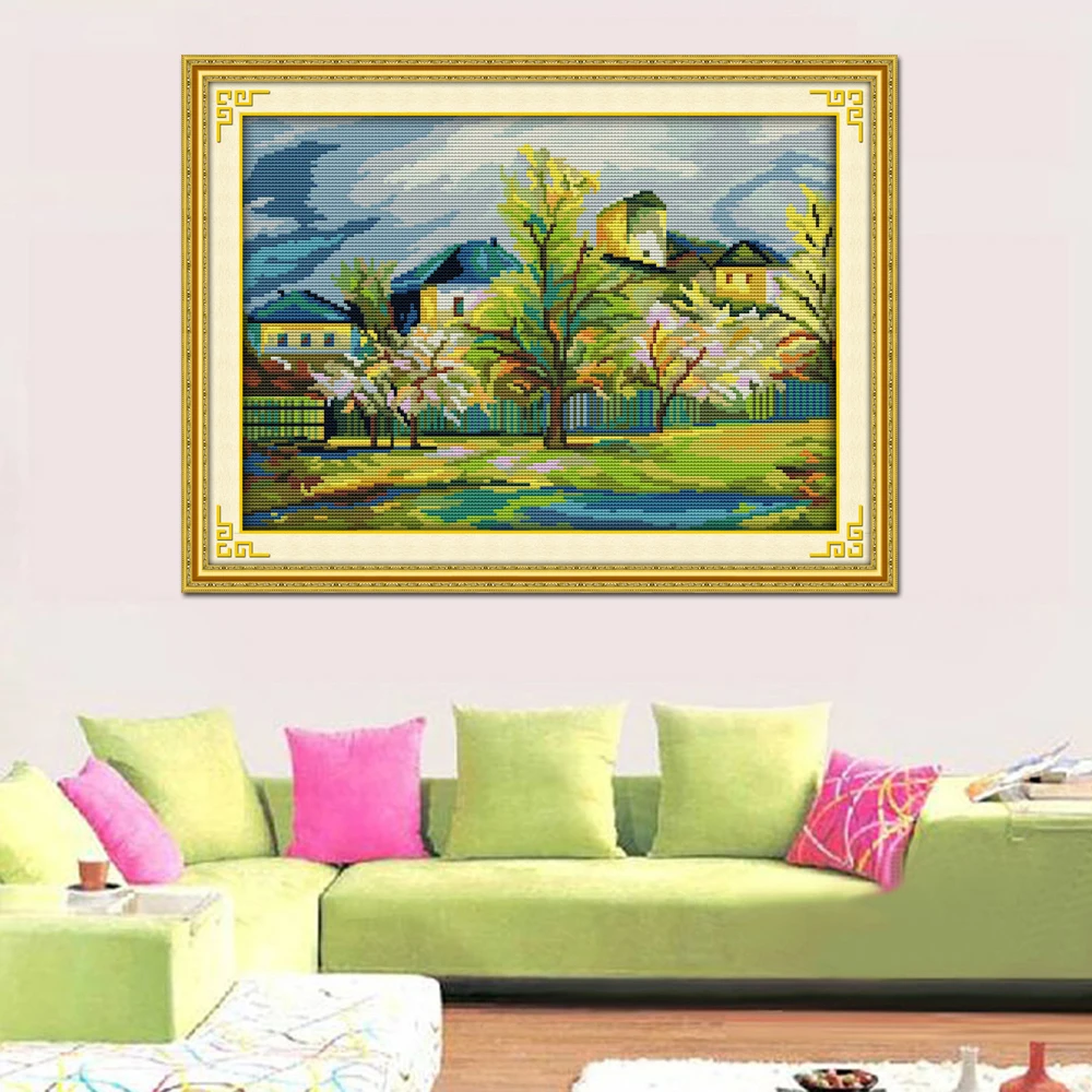 Joy Sunday F830 14CT 11CT Набор для вышивания крестиком с подсчетом и штамповкой домашнего