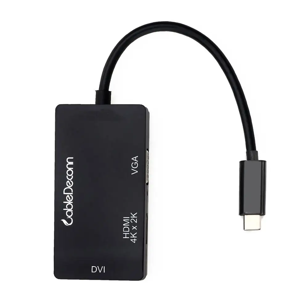 Thunderbolt 3 док-станция USB C к HDMI VGA DVI адаптер многопортовый 4K кабель для Apple Mac samsung S8 Macbook Pro USB C концентратор