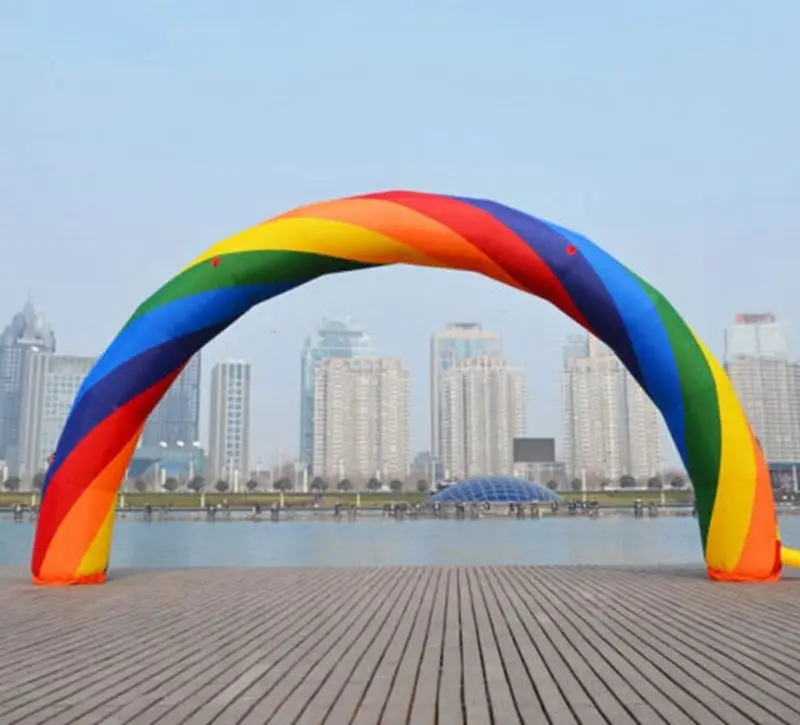 

20ft*12ft D=6M Inflatable Rainbow Arch for Advertisement with Blower 220v NE