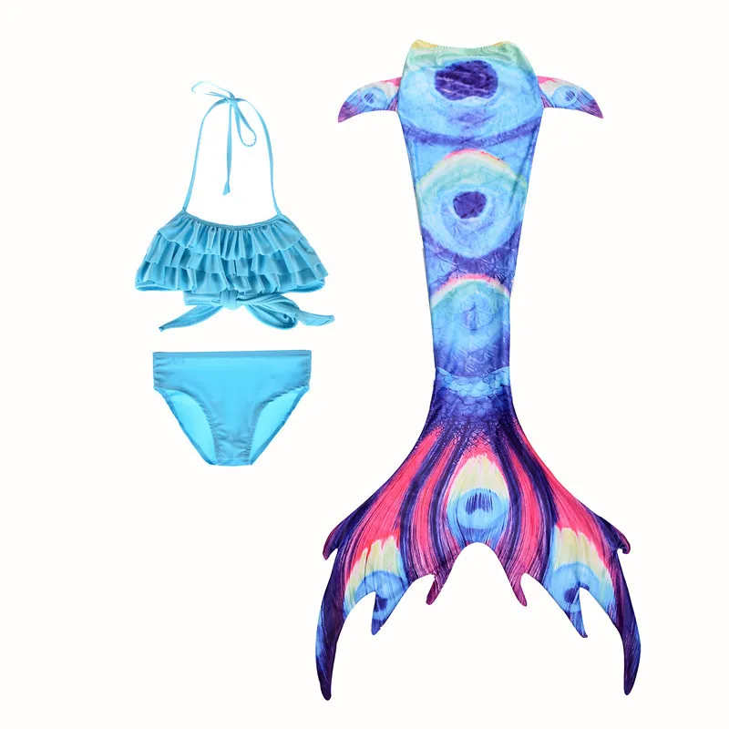 Купальник Русалочки для девочек 3 предмета Детский костюм бикини косплея милый