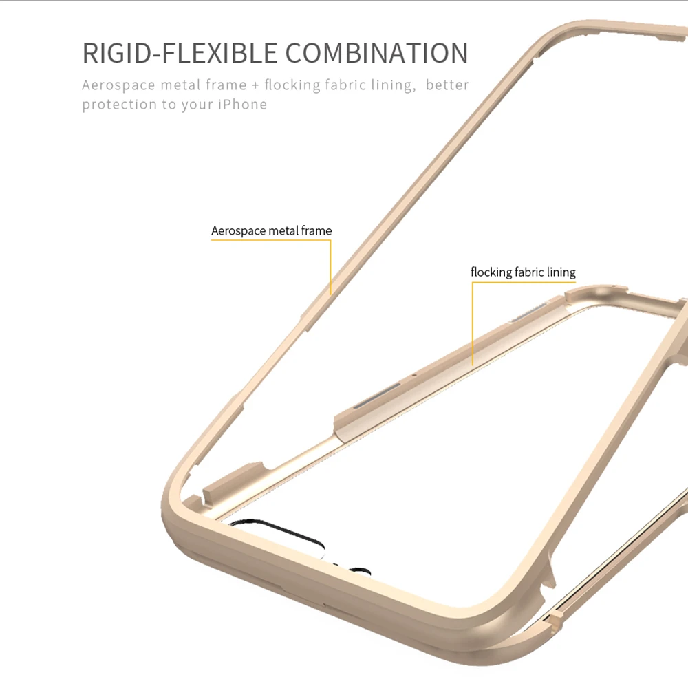 Магнитный чехол WSKEN X Bumper для iPhone 7 Plus 8 с откидной крышкой в аэрокосмической