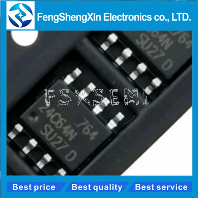 100 шт./лот Новый 24C64 SOP 8 AT24C64N AT24C64 AT24C64AN AT24C64BN карта памяти IC|10 pcs| |