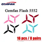 16 шт.8 пар Gemfan Flash 5552 3 Лопасти 5 дюймов Пропеллер для ПК CW CCW пропеллер совместим с рамой гоночного дрона FPV VS Gemfan 5152