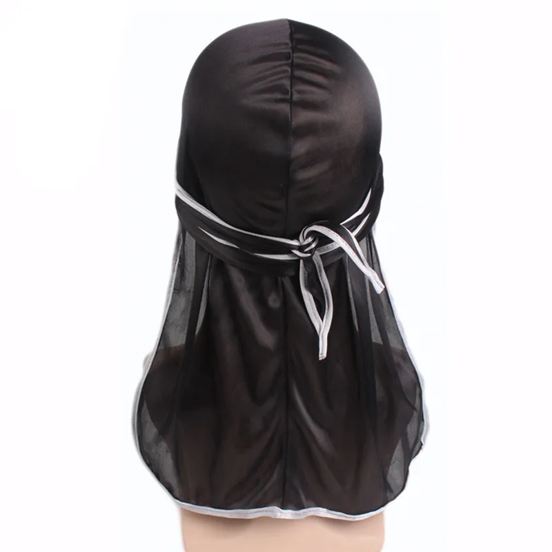 Быстросохнущие Чистые Шелковистые банданы Durags мусульманский тюрбан головной