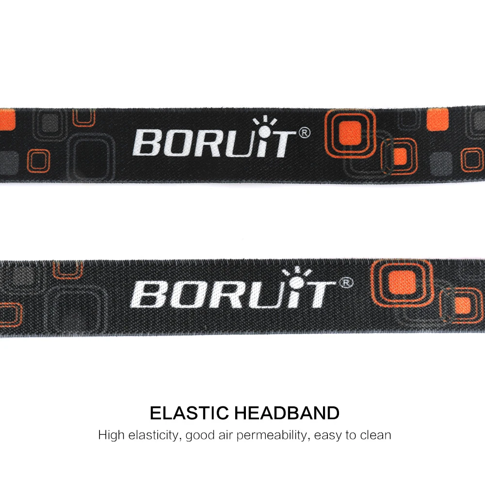 BORUiT XM-L T6 светодиодный налобный фонарь с 3 режимами фар IPX4 водонепроницаемый Головной фонарь для кемпинга, охоты, фонарик с аккумулятором 18650