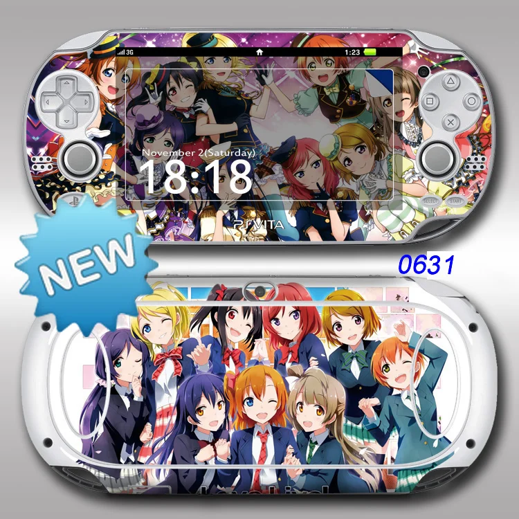 Передняя и задняя защитная psv1000 кожи Стикеры чехол для Sony PS Vita 1000 One Piece/Doraemon Наклейка виниловая кожа стикеры протектор
