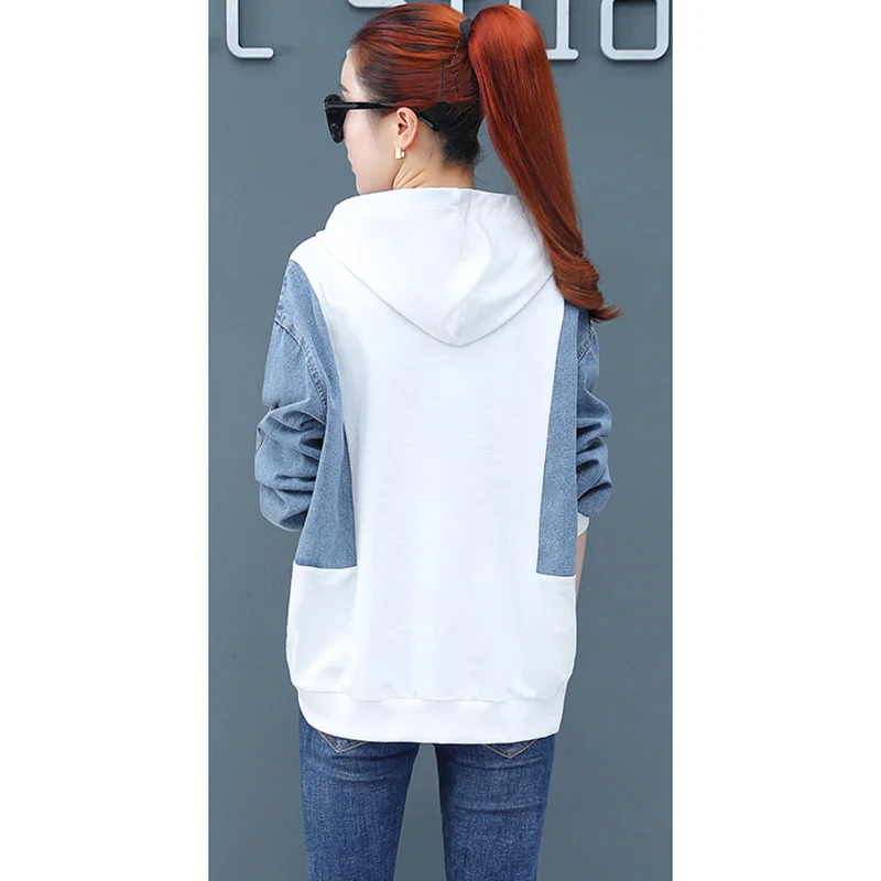 2019 Новинка весны Повседневное женские ковбойские толстовки с капюшоном свитшоты