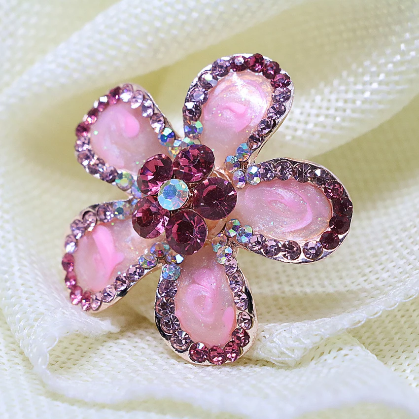 Горячая Распродажа модные простые эмалированные броши в виде цветка булавки