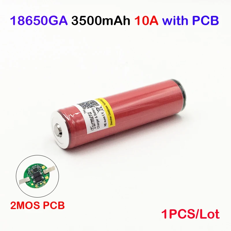 Ncr18650ga 18650 3500 мАч аккумулятор для 18650ga литий-ионный 3 6 В 10 А разряд плоский верх