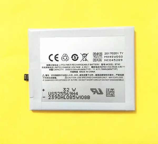 Батарея BT40 для Meizu MX4 M460 M461 замена сотового телефона 3100 мАч 100% Новинка